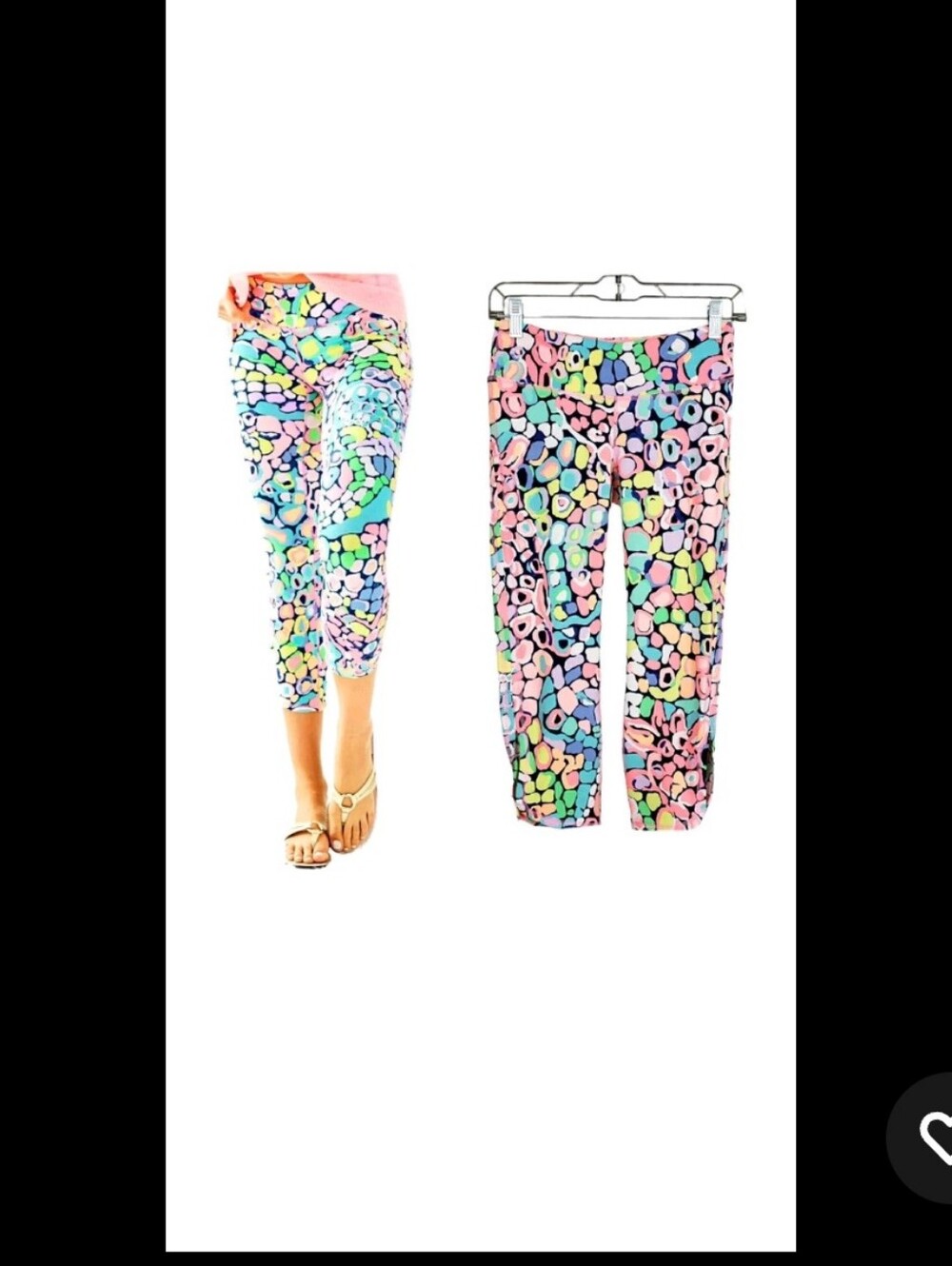 Lilly Pulitzer Multicolor Pebble Print Capri Pants - Pink, Blue, Green
